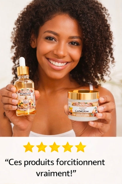 Set Carlaglow – Mains & Pieds ✨

Soin naturel pour les zones rebelles : mains, pieds, jointures et coudes.
Hydrate, adoucit et unifie le teint pour une peau douce et éclatante.