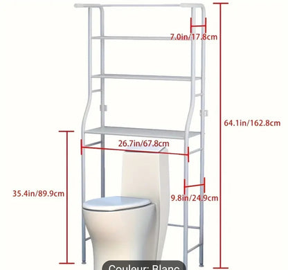 Étagère de rangement économique de l'espace au dessus la toilette avec roues